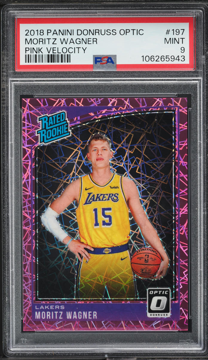 2018 Donruss Optic Pink Velocity Moritz Wagner ROOKIE /79 #197 PSA 9 MINT