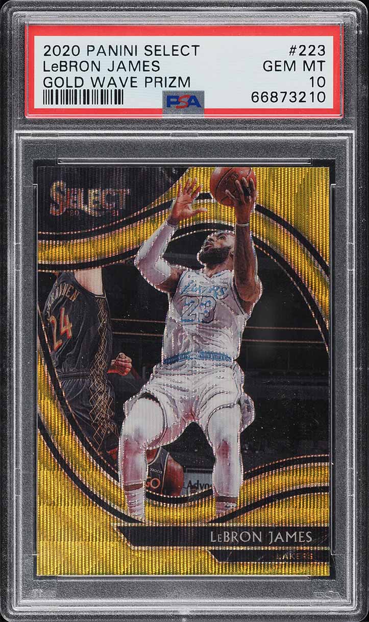 2020 Select Courtside Gold Wave Prizm LeBron James #223 PSA 10 GEM MINT