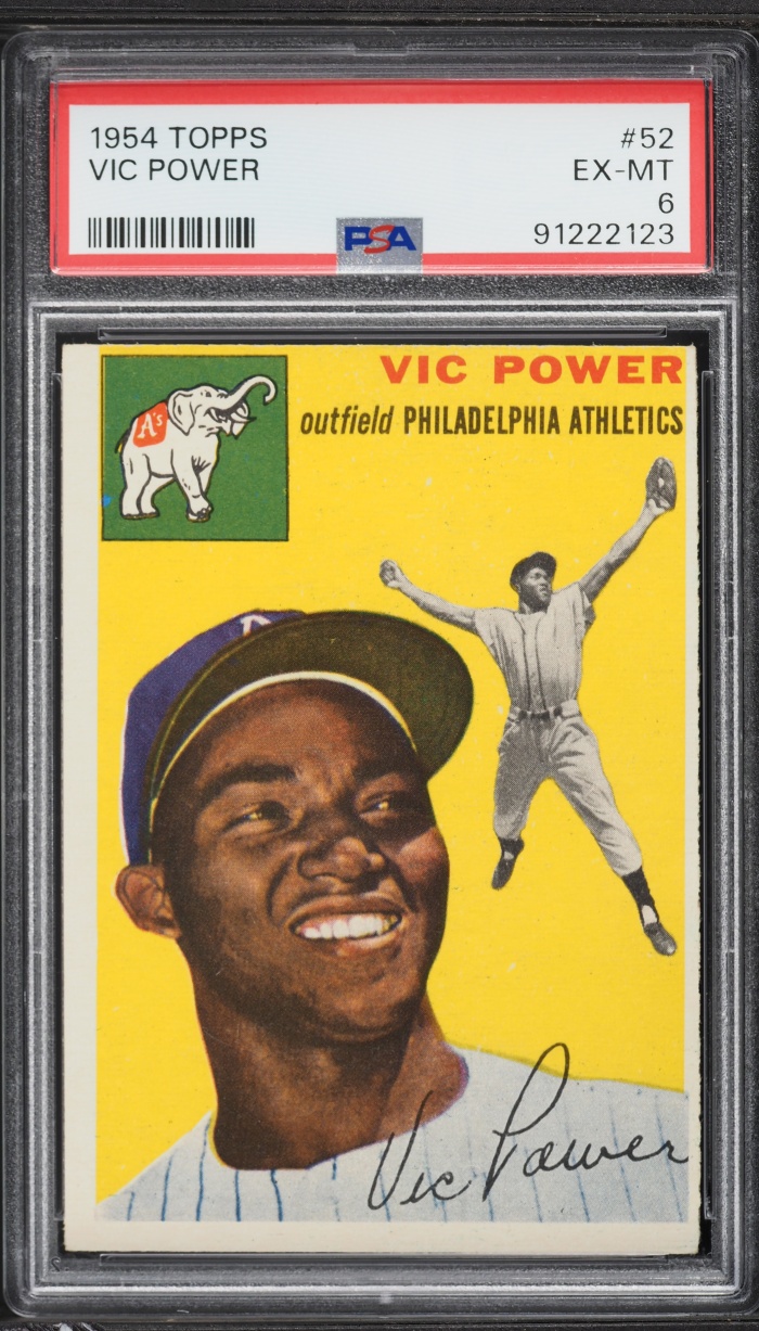 1954 Topps Vic Power ROOKIE #52 PSA 6 EXMT