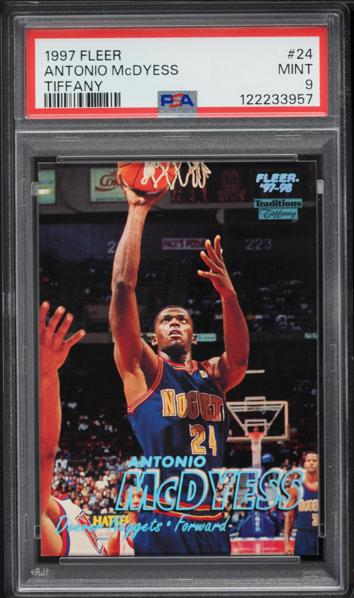 1997 Fleer Tiffany Antonio McDyess #24 PSA 9 MINT