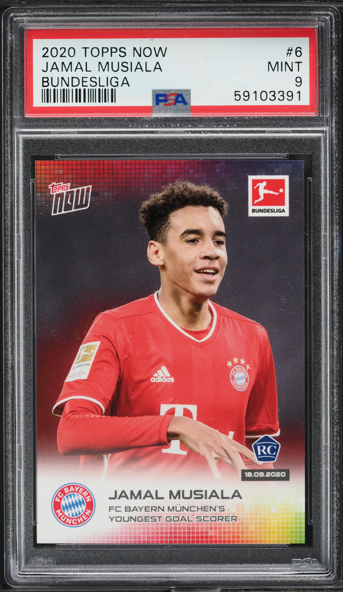 2020 Topps Now Bundesliga Jamal Musiala ROOKIE #6 PSA 9 MINT