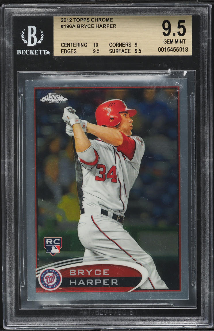 2012 Topps Chrome Bryce Harper ROOKIE #196 BGS 9.5 GEM MINT
