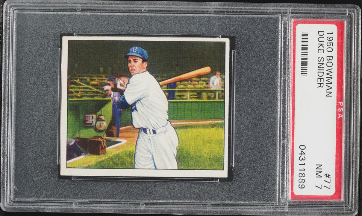 1950 Bowman Duke Snider #77 PSA 7 NRMT