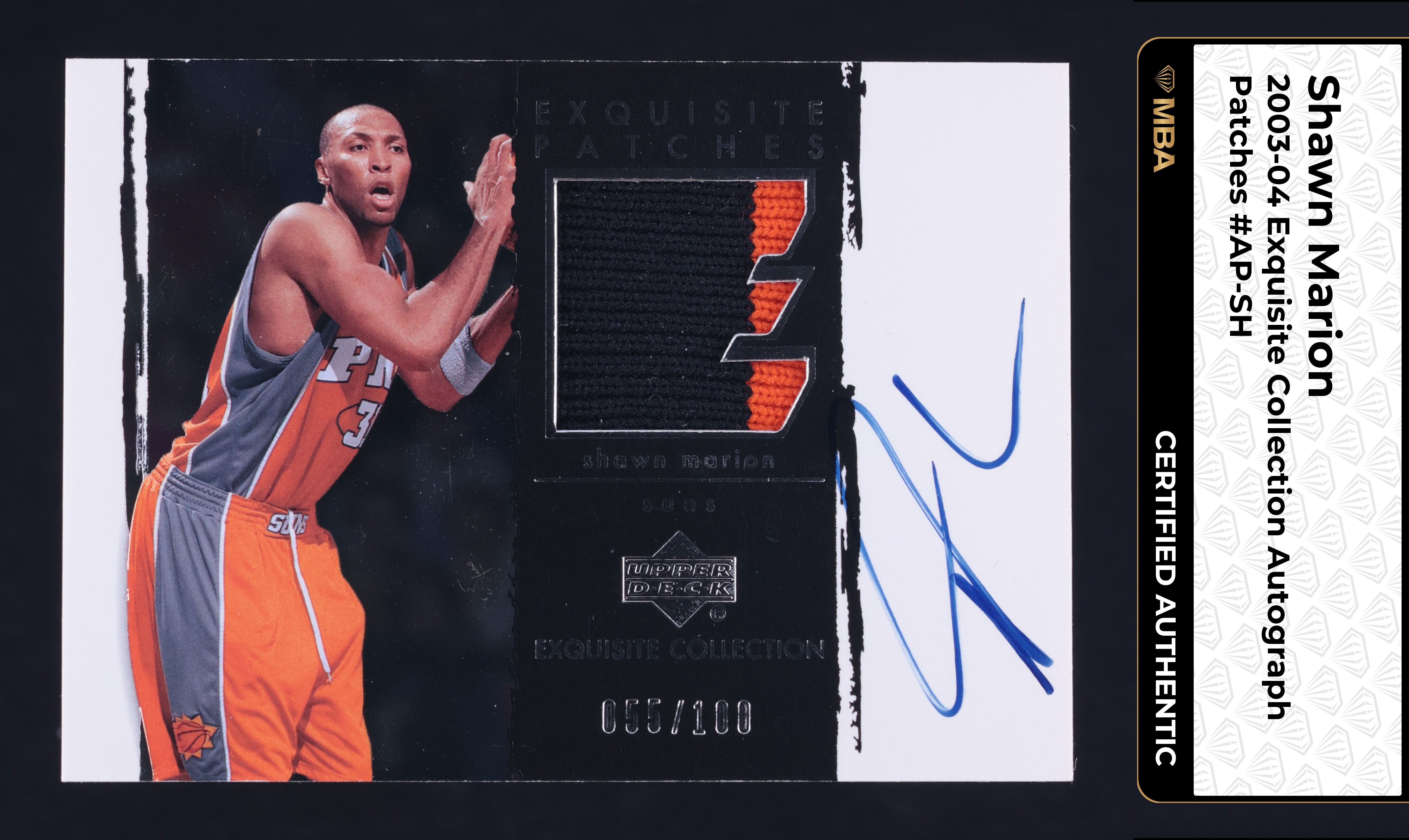2003 Exquisite Collection Shawn Marion PATCH AUTO /100 #AP-SH MBA AUTH