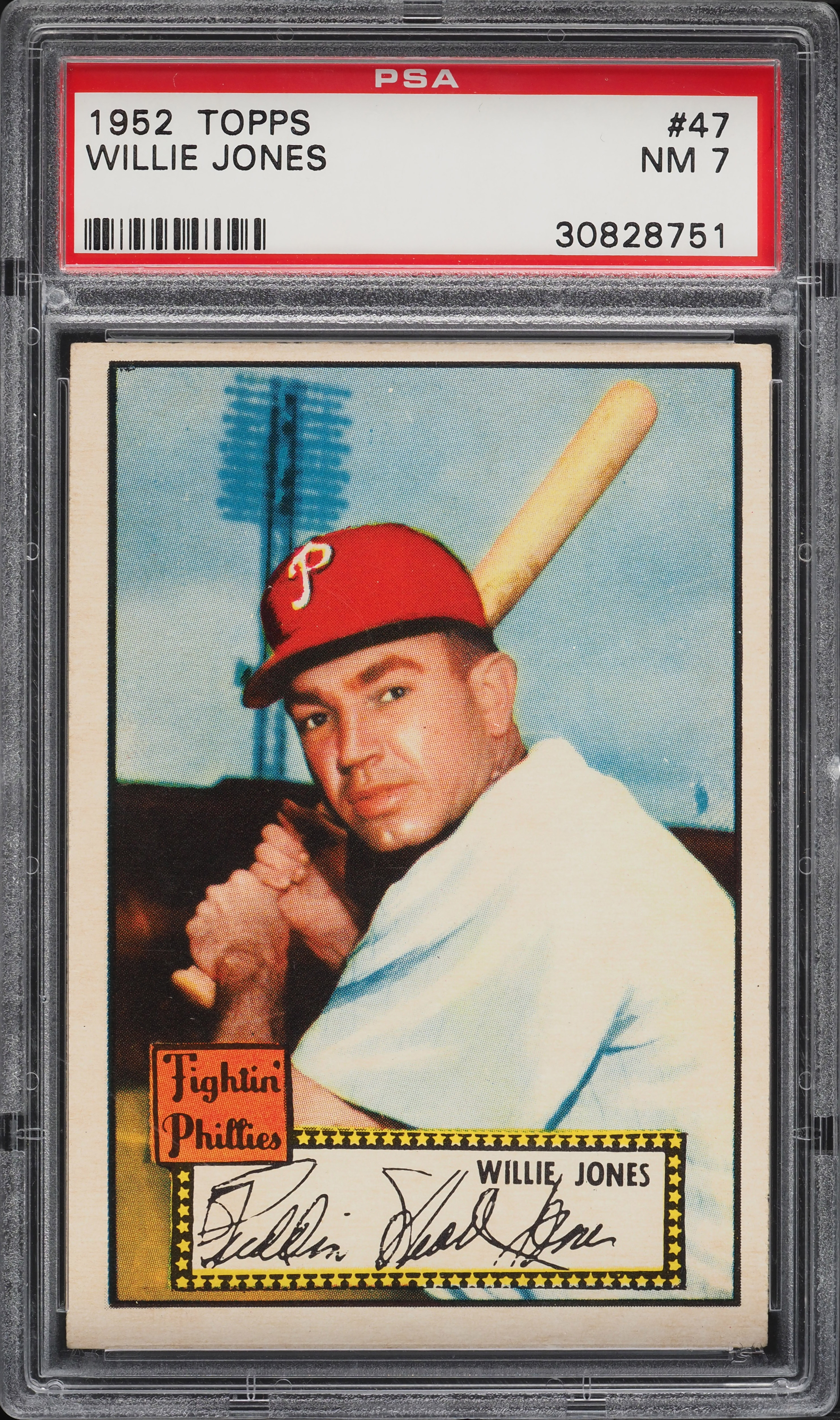 1952 Topps Willie Jones #47 PSA 7 NRMT