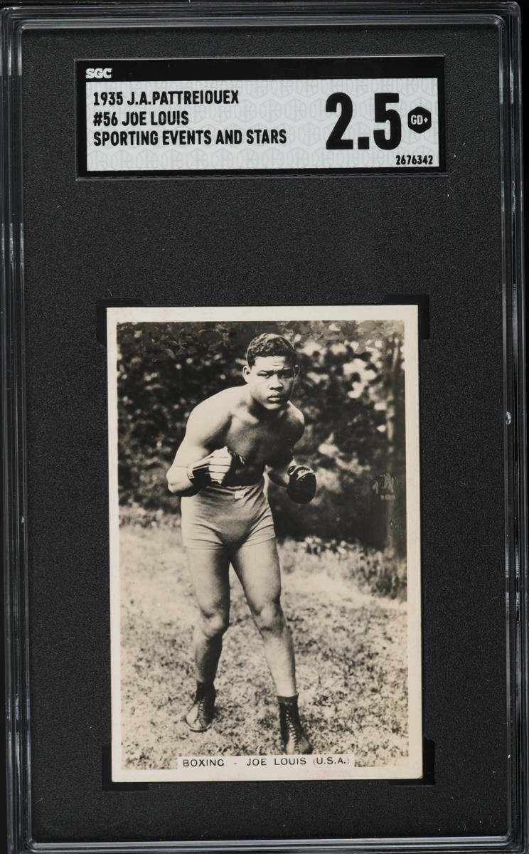 1935 Pattreiouex Sporting Events & Stars Boxing Joe Louis ROOKIE #56 SGC 2.5 GD+