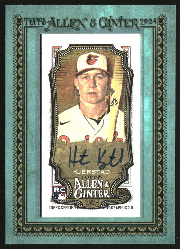 2024 Topps Allen & Ginter Mini Baseball Blue Frame Heston Kjerstad RC Auto /50
