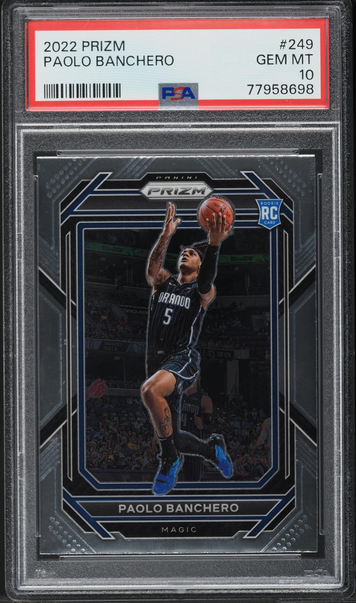 2022 Panini Prizm Paolo Banchero ROOKIE #249 PSA 10 GEM MINT