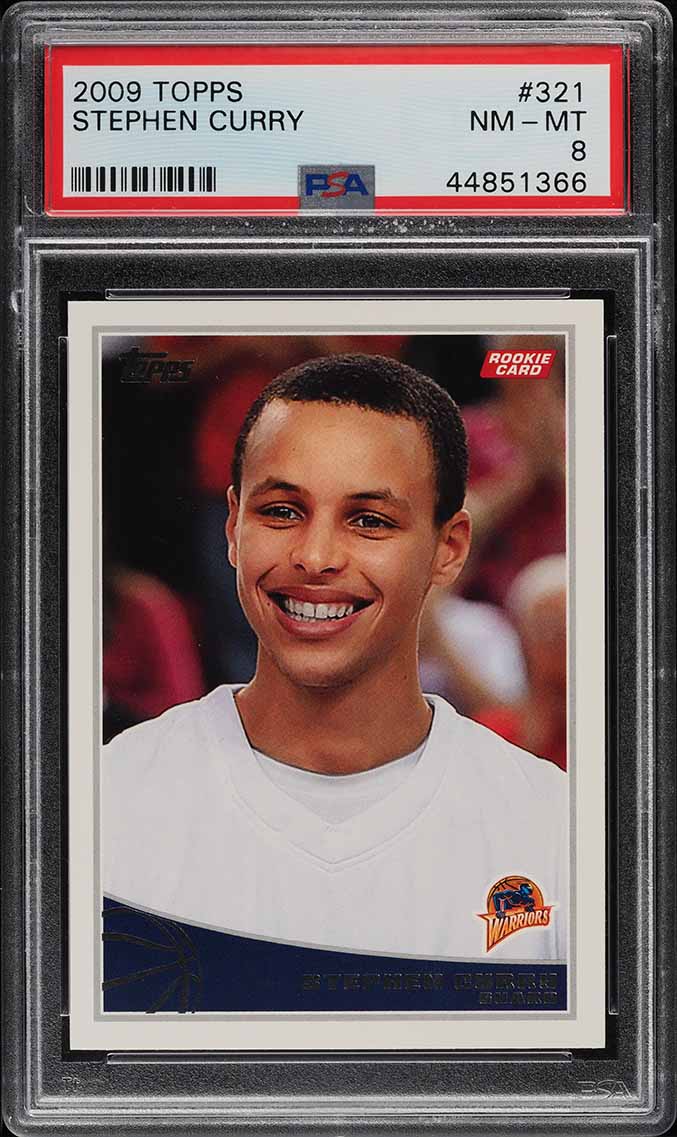 2009 Topps Basketball Stephen Curry ROOKIE #321 PSA 8 NM-MT