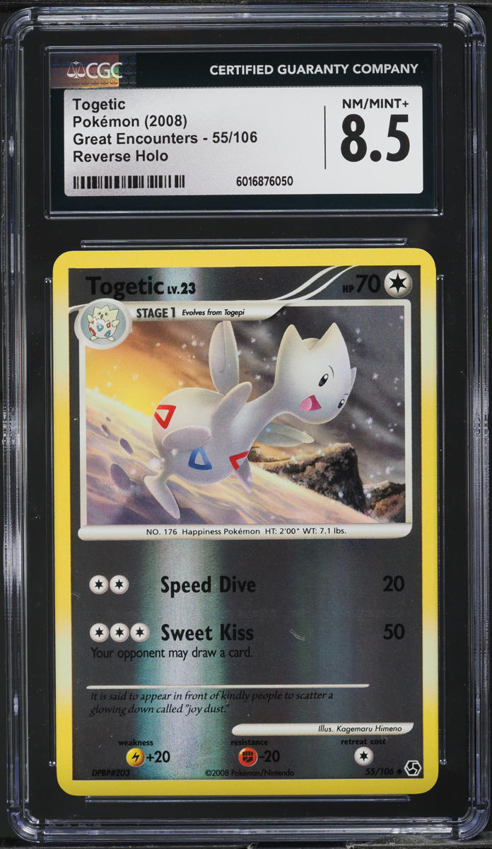 2008 Pokemon Diamond & Pearl Great Encounters Reverse Holo Togetic #55 CGC 8.5