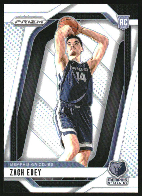 2024-25 Panini Prizm White Prizm #249 Zach Edey RC /175