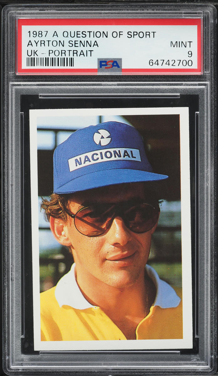 1987 A Question Of Sport UK Portrait Ayrton Senna ROOKIE PSA 9 MINT