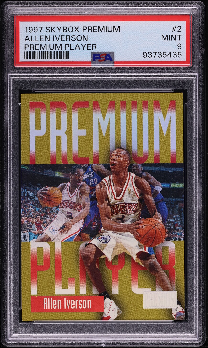1997 Skybox Premium Player Allen Iverson #2 PSA 9 MINT