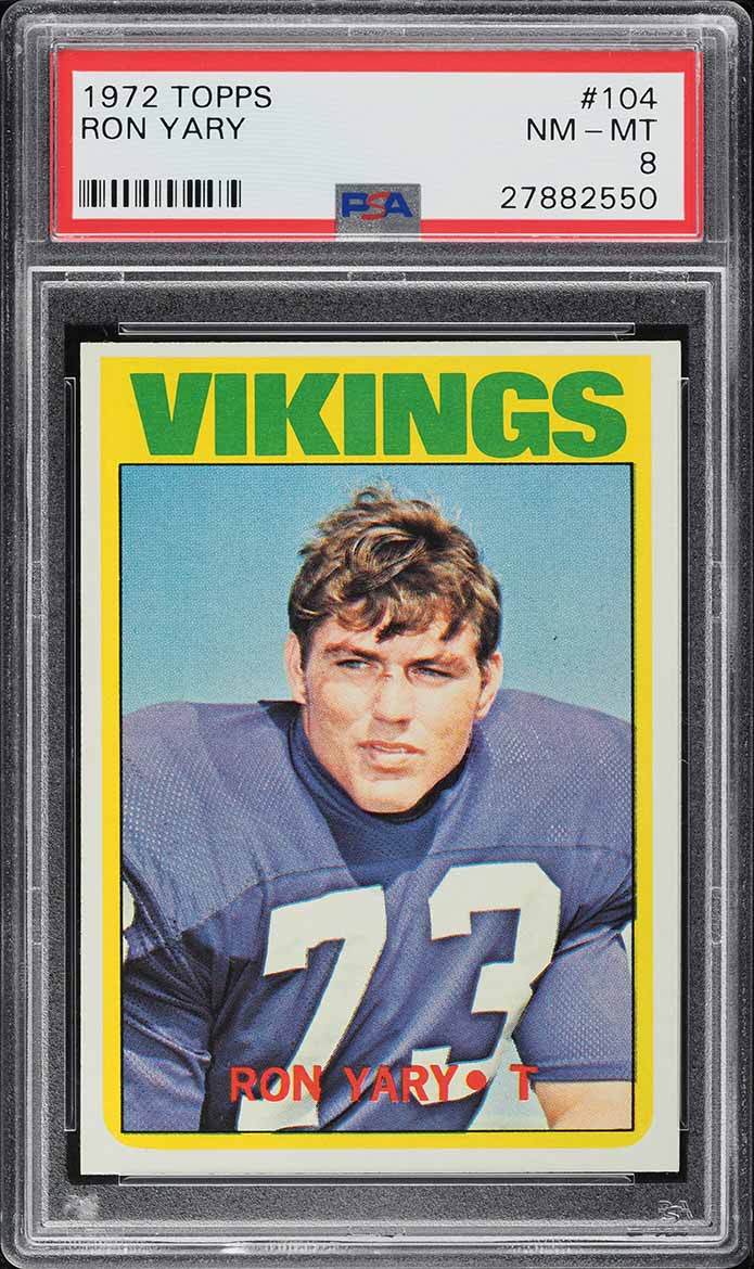 1972 Topps Football Ron Yary ROOKIE #104 PSA 8 NM-MT