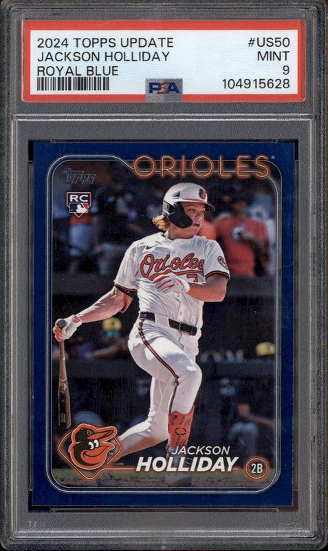 2024 Topps Update Royal Blue #US50 Jackson Holliday RC PSA 9