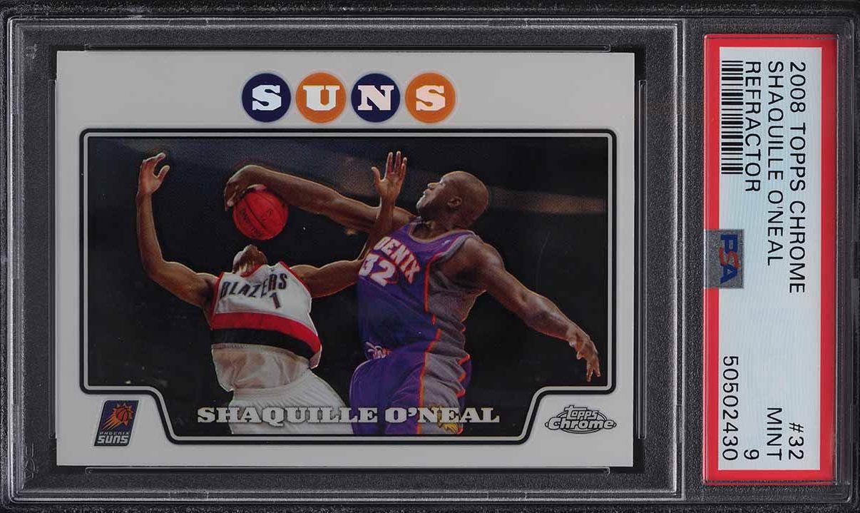 2008 Topps Chrome Refractor Shaquille O'Neal #32 PSA 9 MINT