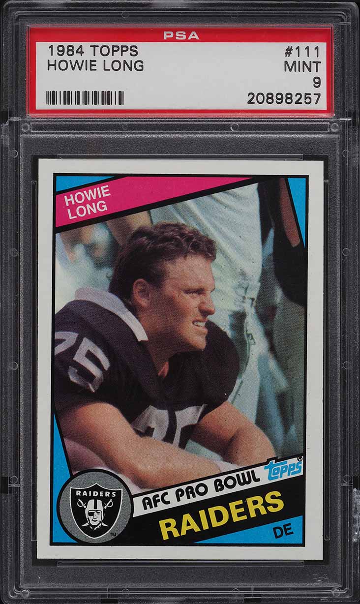 1984 Topps Football Howie Long ROOKIE #111 PSA 9 MINT