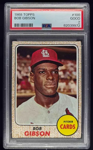 1968 Topps #100 Bob Gibson PSA 2