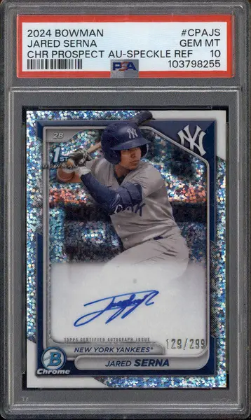 2024 Bowman Chrome Prospect Auto Speckle #CPAJS Jared Serna RC /299 PSA 10