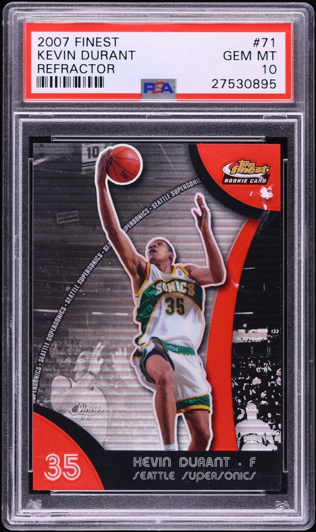 2007 Finest Refractor Kevin Durant ROOKIE #71 PSA 10 GEM MINT