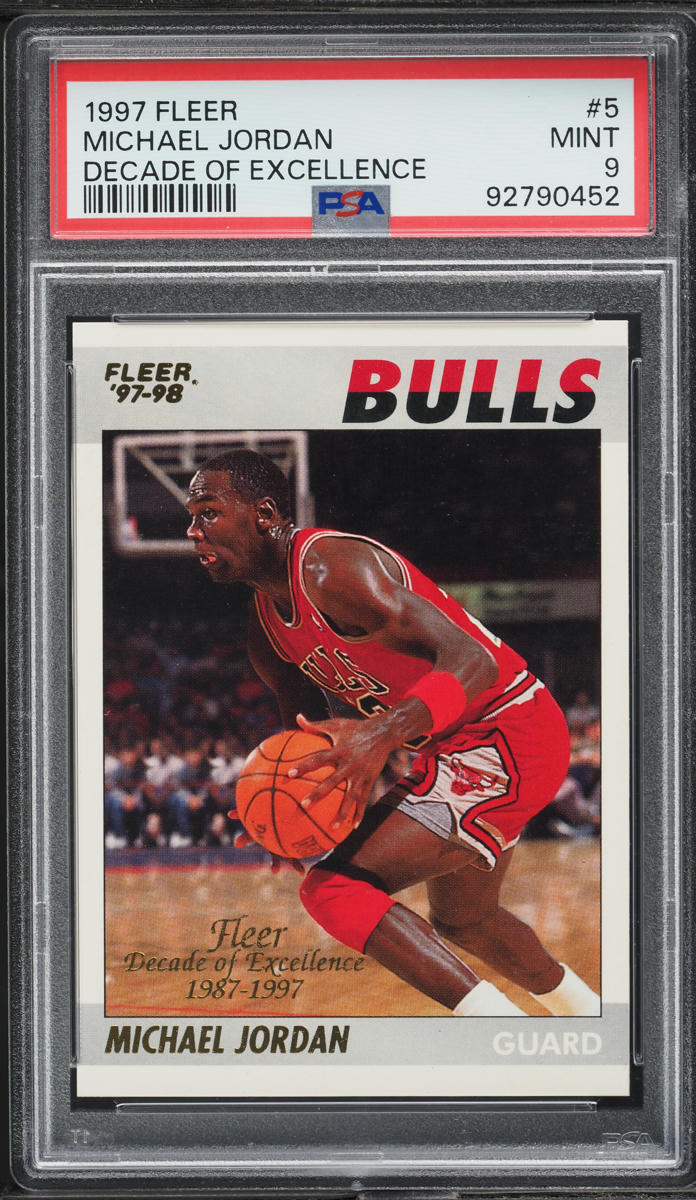 1997 Fleer Decade Of Excellence Michael Jordan #5 PSA 9 MINT
