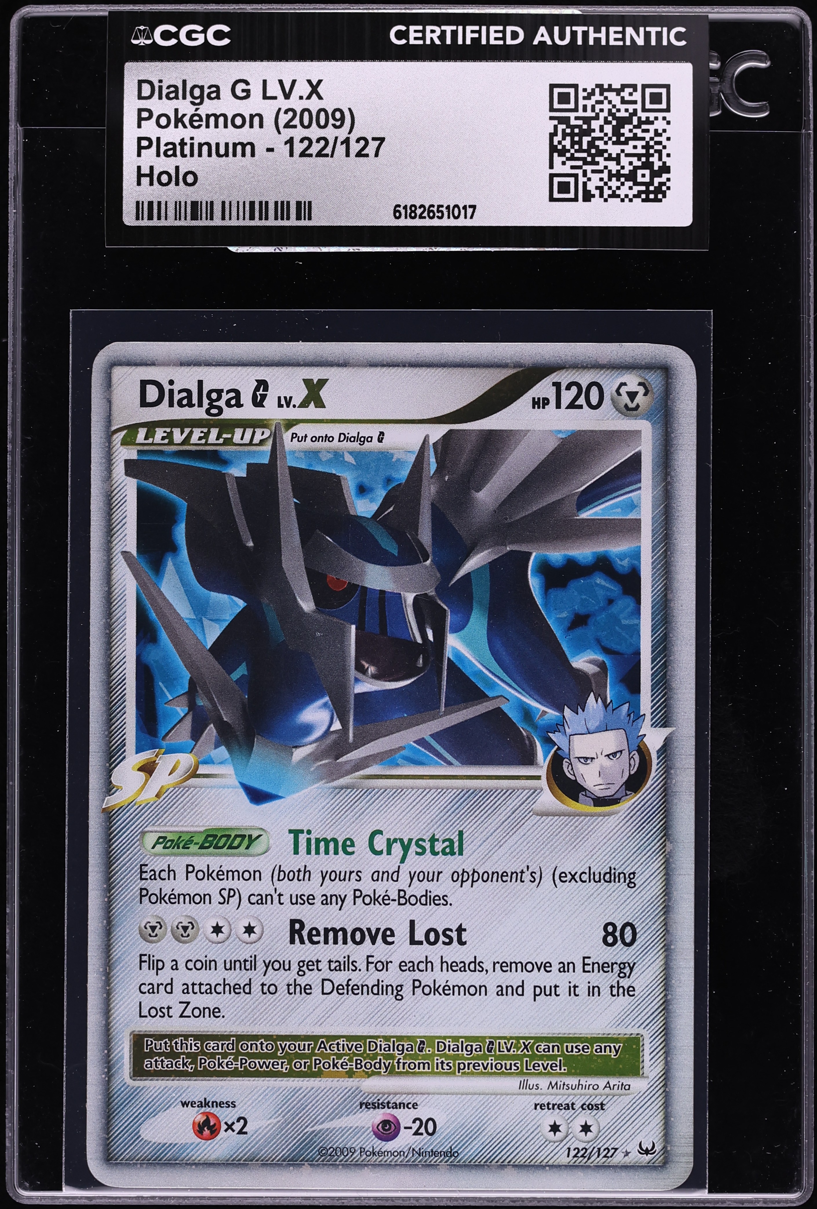 2009 Pokemon Platinum Holo Dialga G LV. X #122 CGC AUTH