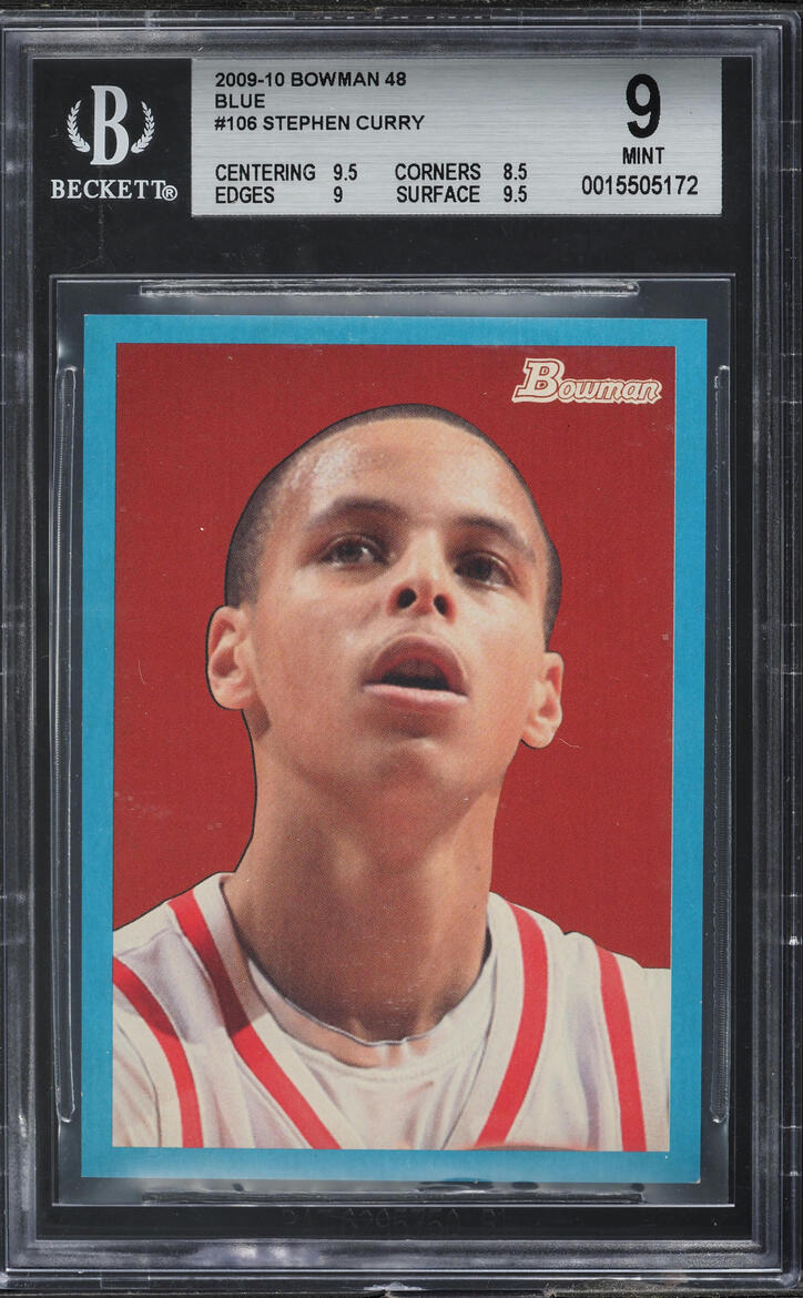 2009 Bowman '48 Blue Stephen Curry ROOKIE /1948 #106 BGS 9 MINT