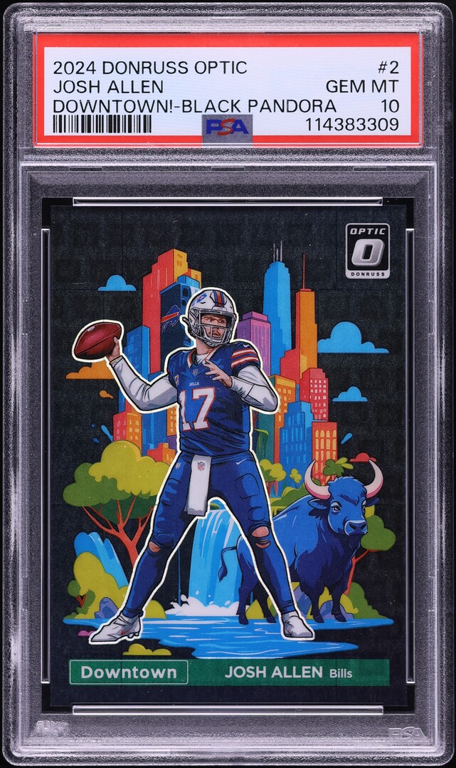 2024 Donruss Optic Downtown Black Pandora Josh Allen /25 #2 PSA 10 GEM MINT
