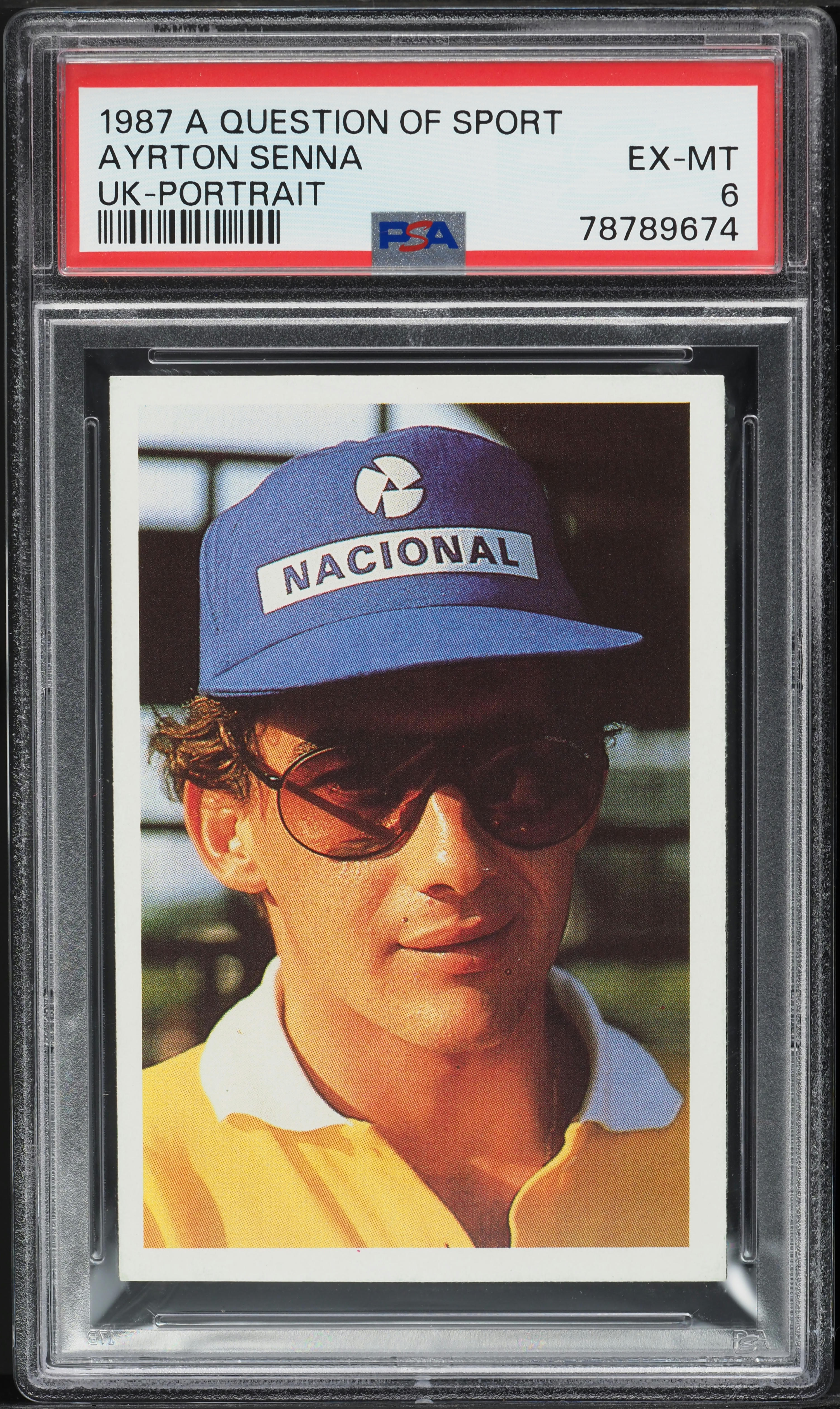 1987 A Question Of Sport UK Portrait Ayrton Senna PSA 6 EXMT