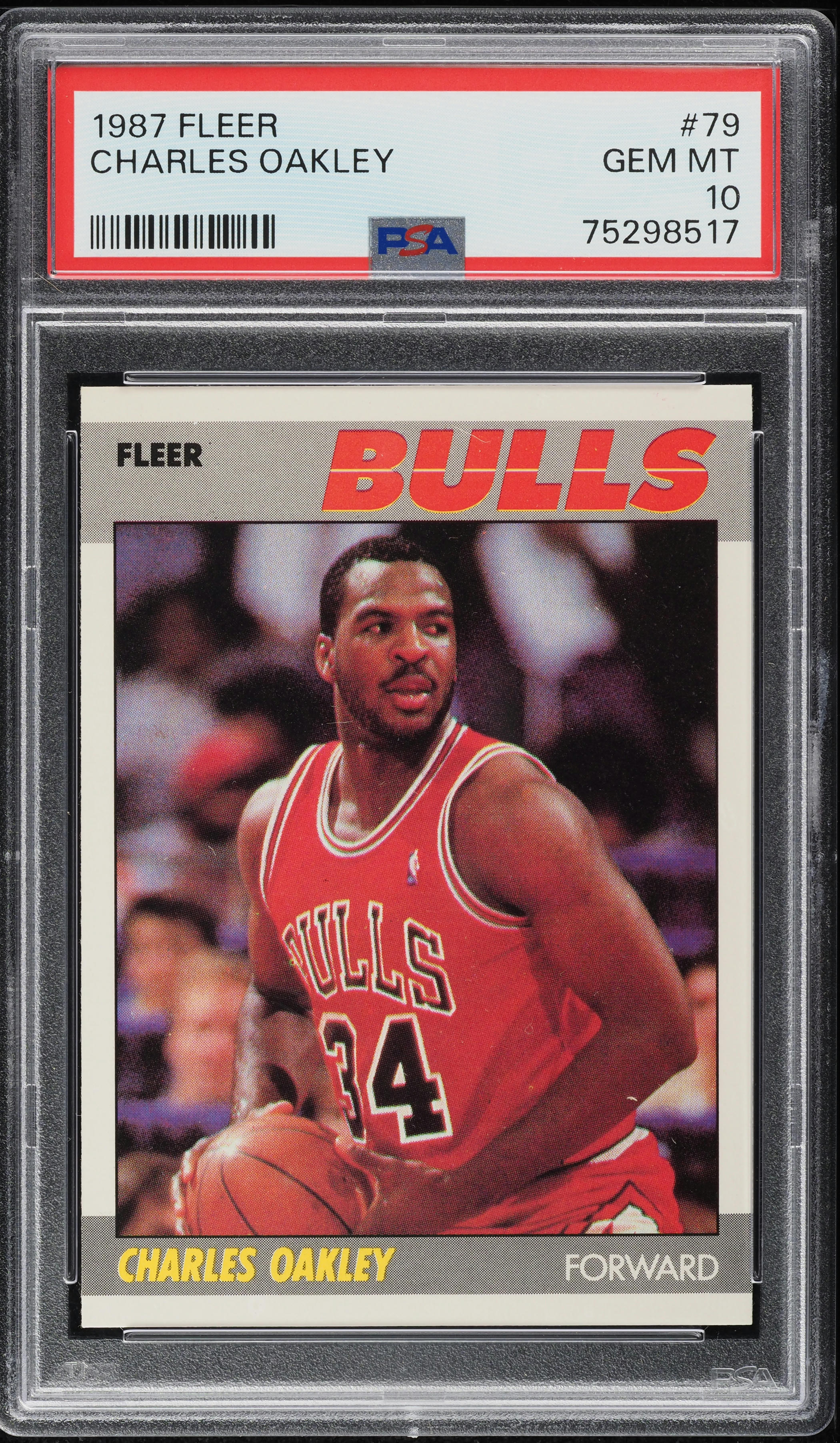 1987 Fleer Basketball Charles Oakley #79 PSA 10 GEM MINT