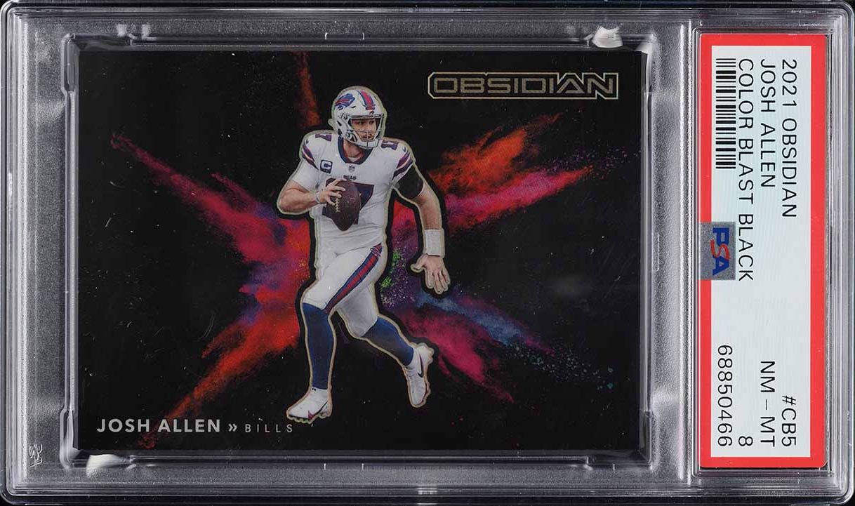 2021 Panini Obsidian Color Blast Black Josh Allen #CB-5 PSA 8 NM-MT