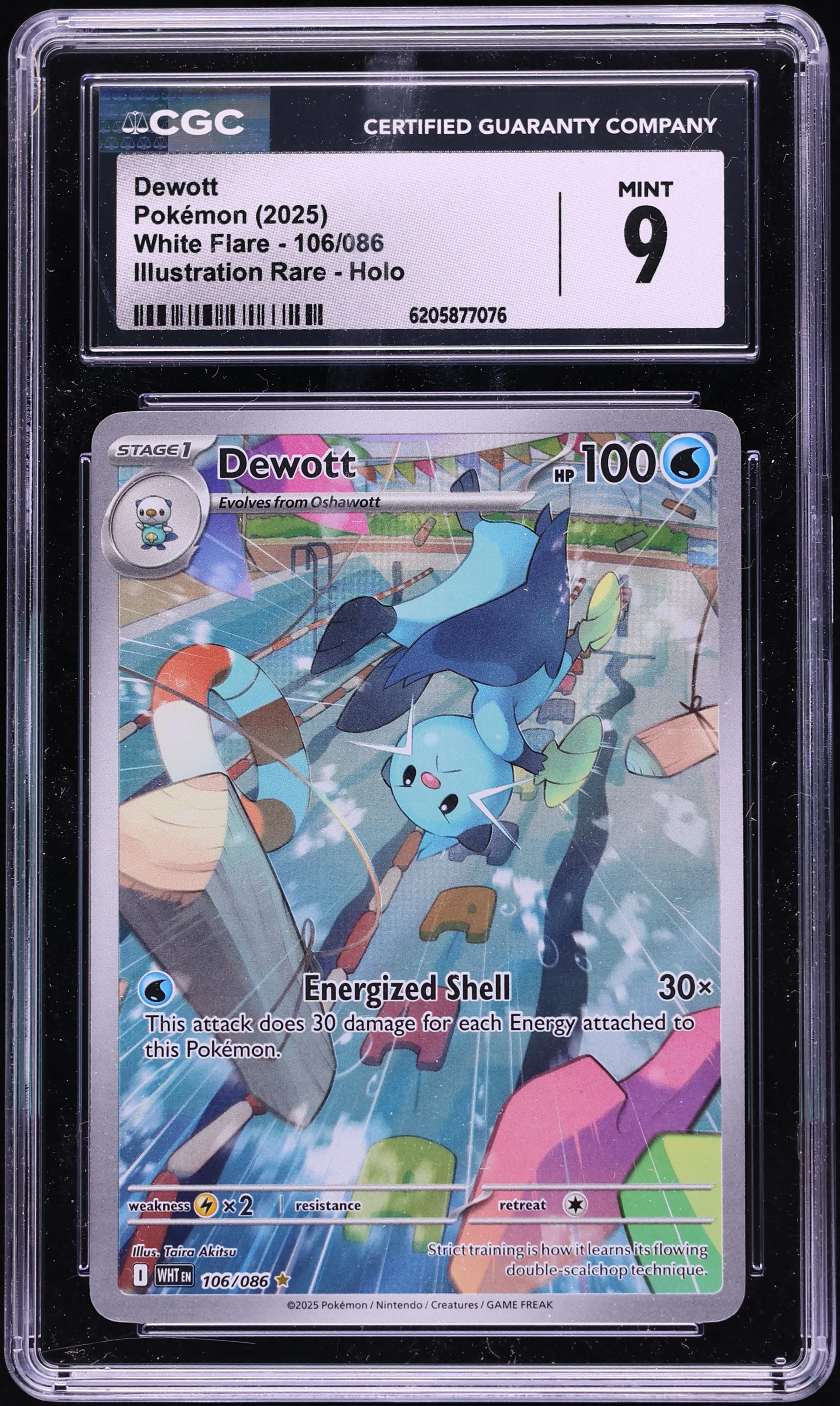 2025 Pokemon Scarlet & Violet White Flare IR Dewott #106 CGC 9 MINT