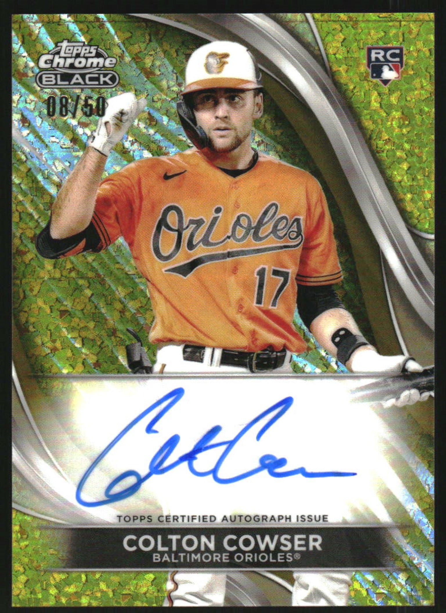 2024 Topps Chrome Black Gold Mini Diamond #CBA-CC Colton Cowser RC Auto /50