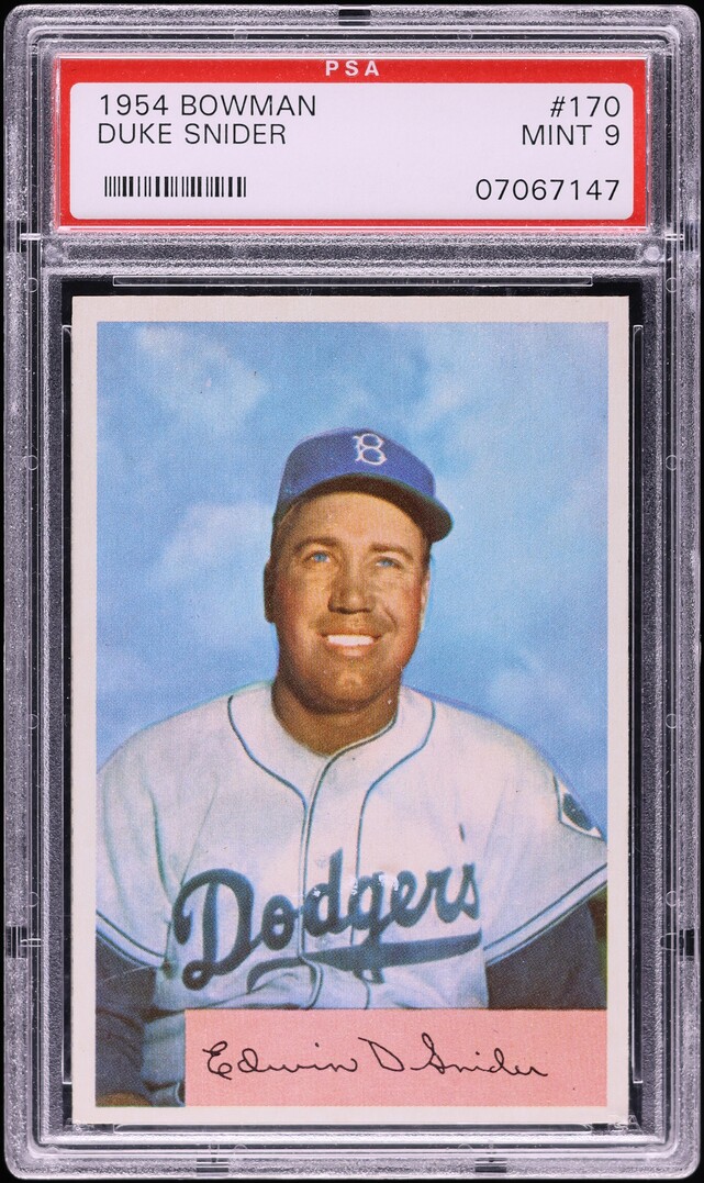 1954 Bowman Duke Snider #170 PSA 9 MINT