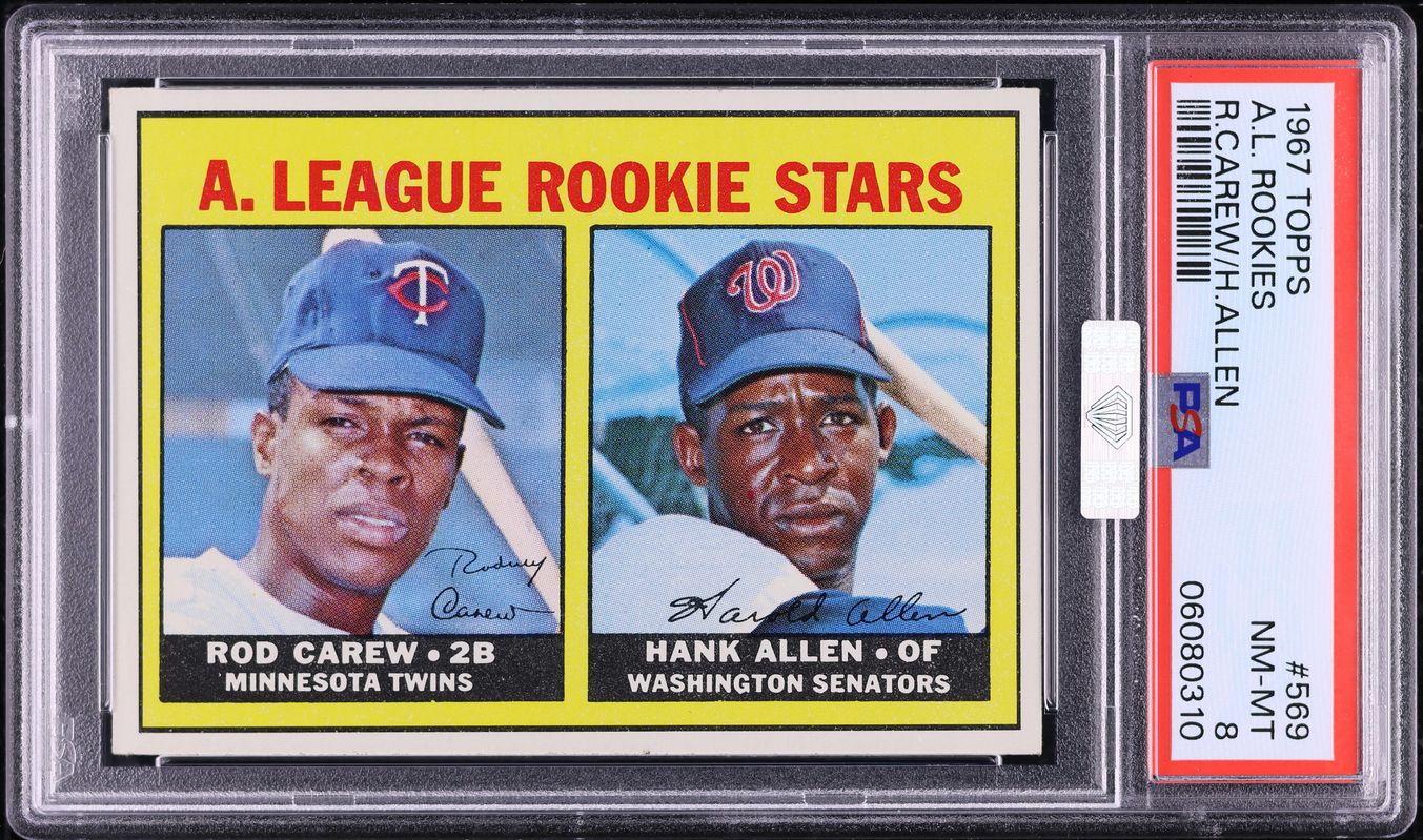 1967 Topps Rod Carew ROOKIE #569 MBA PSA 8 NM-MT