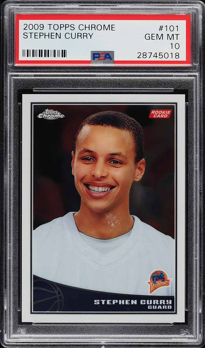 2009 Topps Chrome Stephen Curry ROOKIE /999 #101 PSA 10 GEM MINT