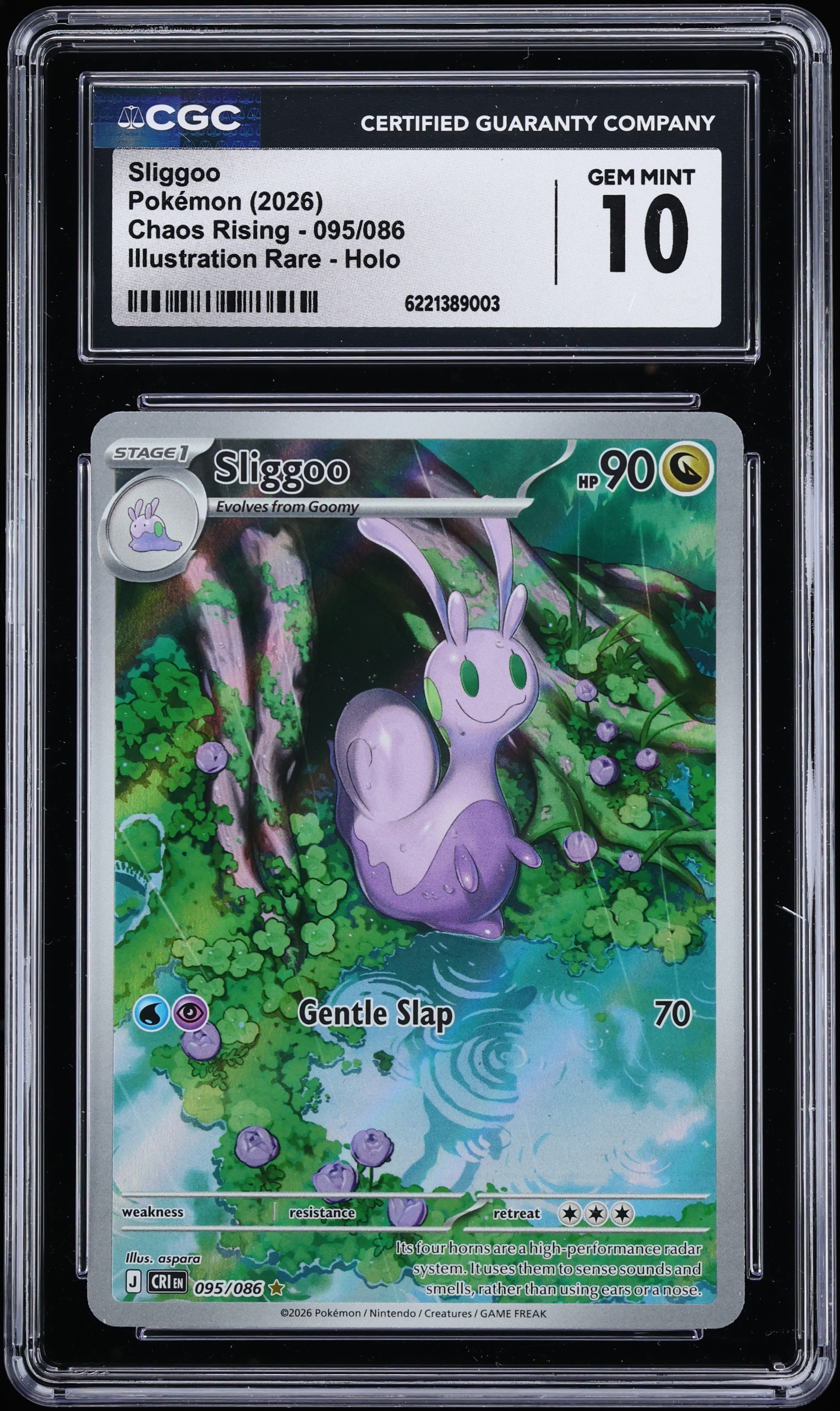 2026 Pokemon Mega Evolution Chaos Rising IR Sliggoo #95 CGC 10 GEM MINT