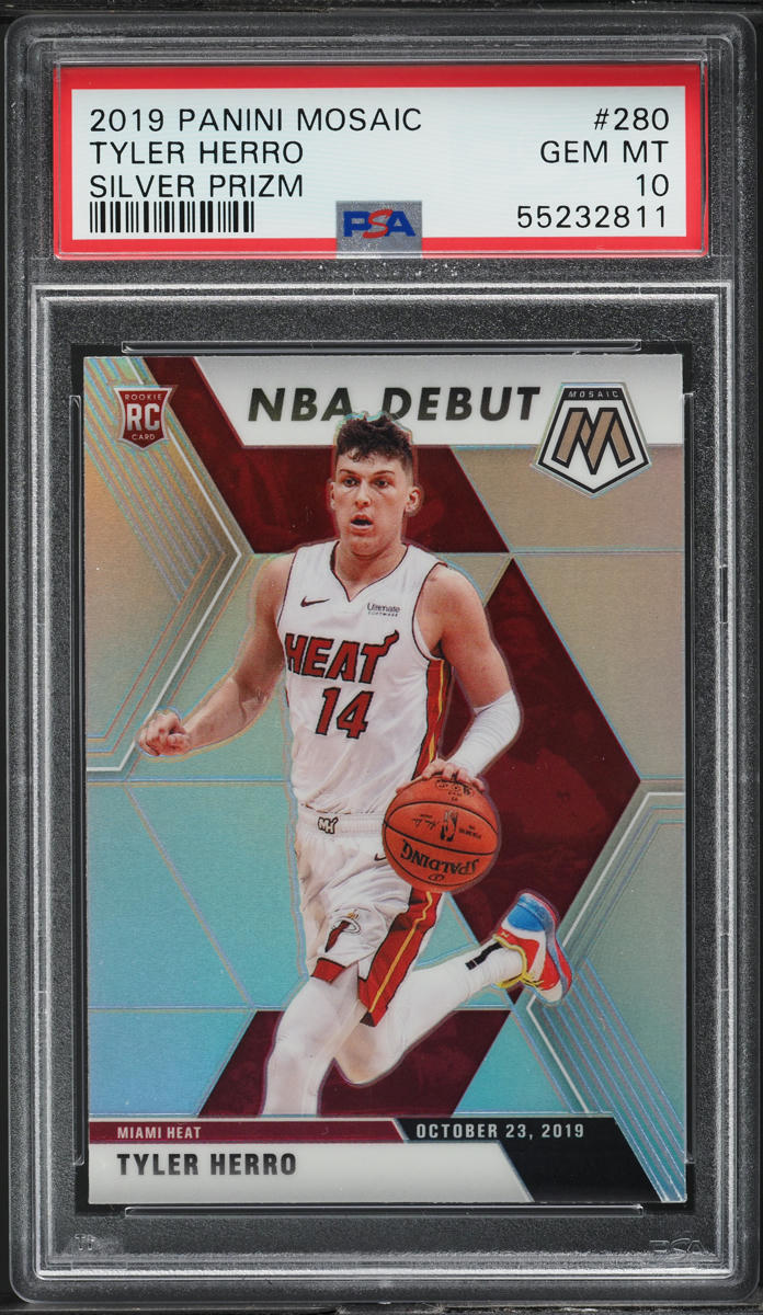 2019 Panini Mosaic Silver Prizm Tyler Herro ROOKIE #280 PSA 10 GEM MINT