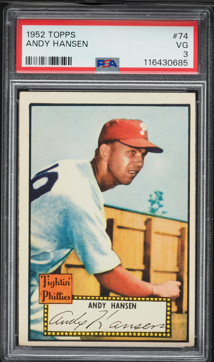 1952 Topps Andy Hansen #74 PSA 3 VG