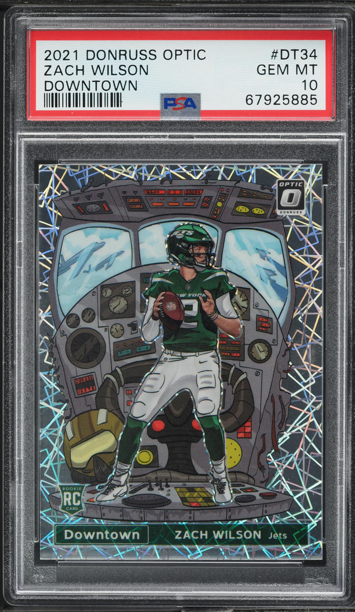 2021 Panini Donruss Optic Downtown Zach Wilson ROOKIE #DT34 PSA 10 GEM MINT