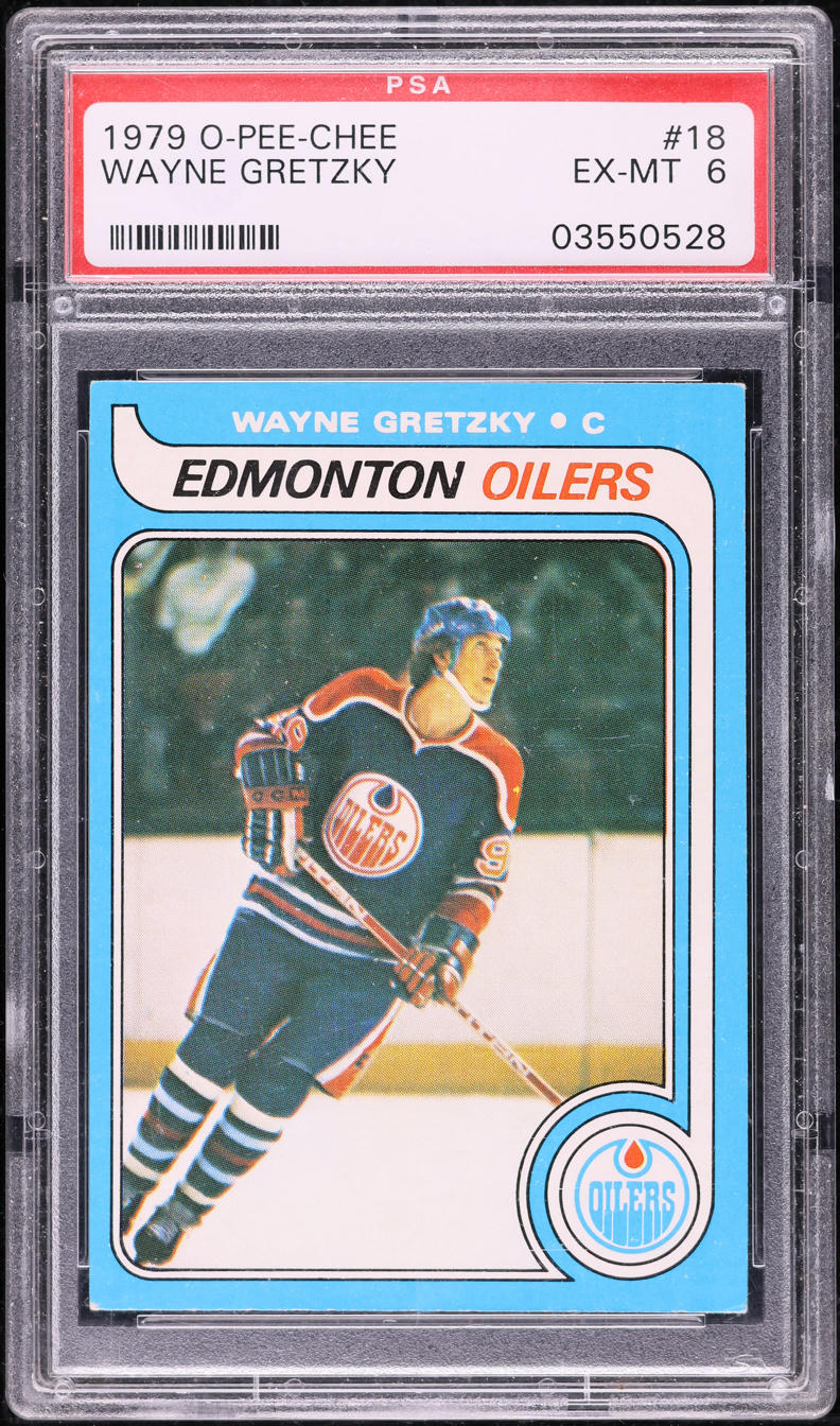 1979 O-Pee-Chee Hockey Wayne Gretzky ROOKIE #18 PSA 6 EXMT
