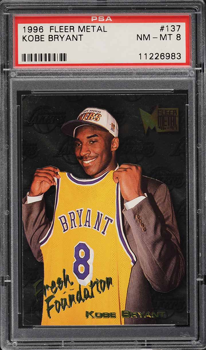 1996 Metal Fresh Foundation Kobe Bryant ROOKIE #137 PSA 8 NM-MT