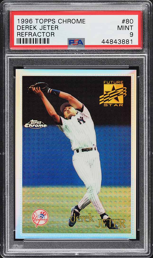 1996 Topps Chrome Refractor Derek Jeter ROOKIE #80 PSA 9 MINT