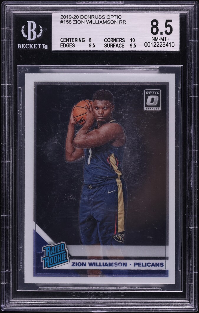 2019 Donruss Optic Zion Williamson ROOKIE #158 BGS 8.5 NM-MT+
