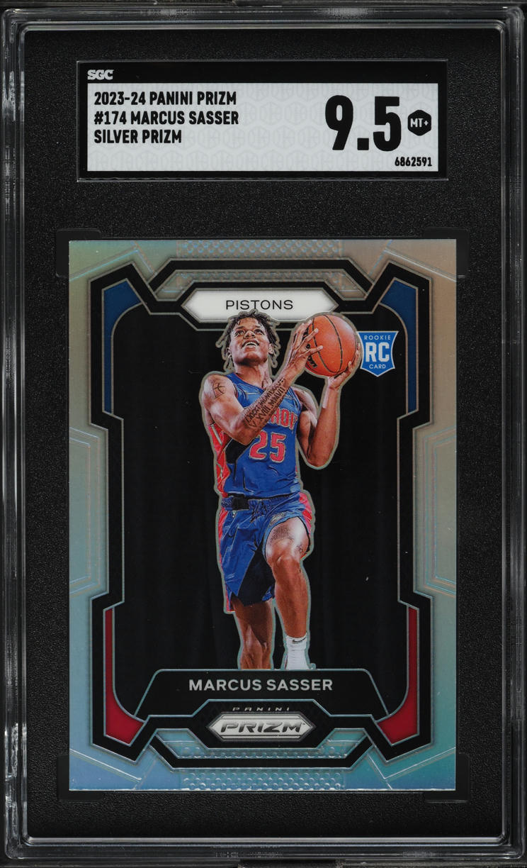 2023 Panini Prizm Silver Marcus Sasser ROOKIE #174 SGC 9.5 MINT+