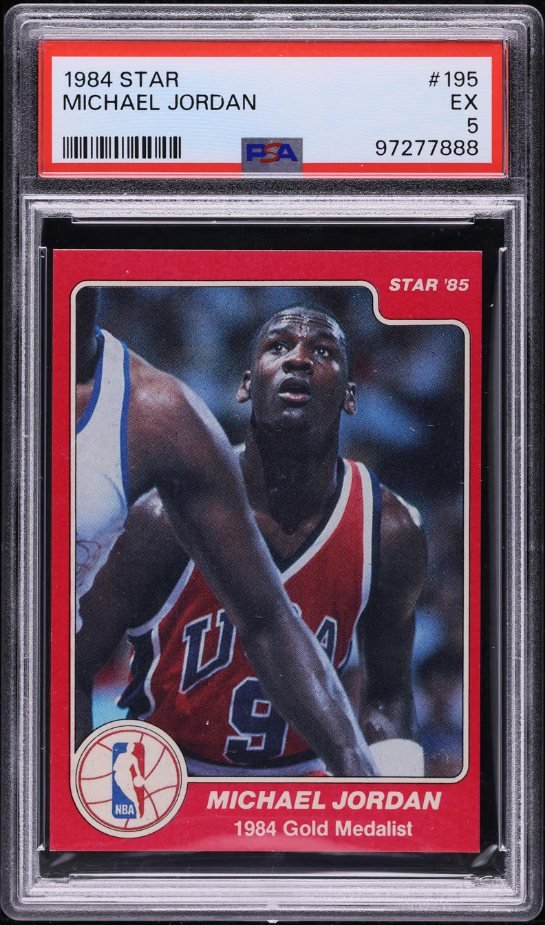1984 Star Basketball Michael Jordan ROOKIE #195 PSA 5 EX