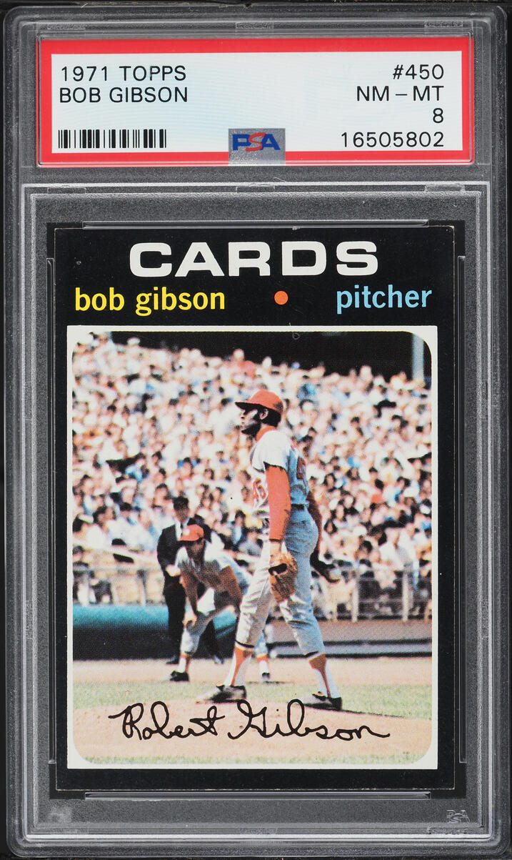 1971 Topps Bob Gibson #450 PSA 8 NM-MT