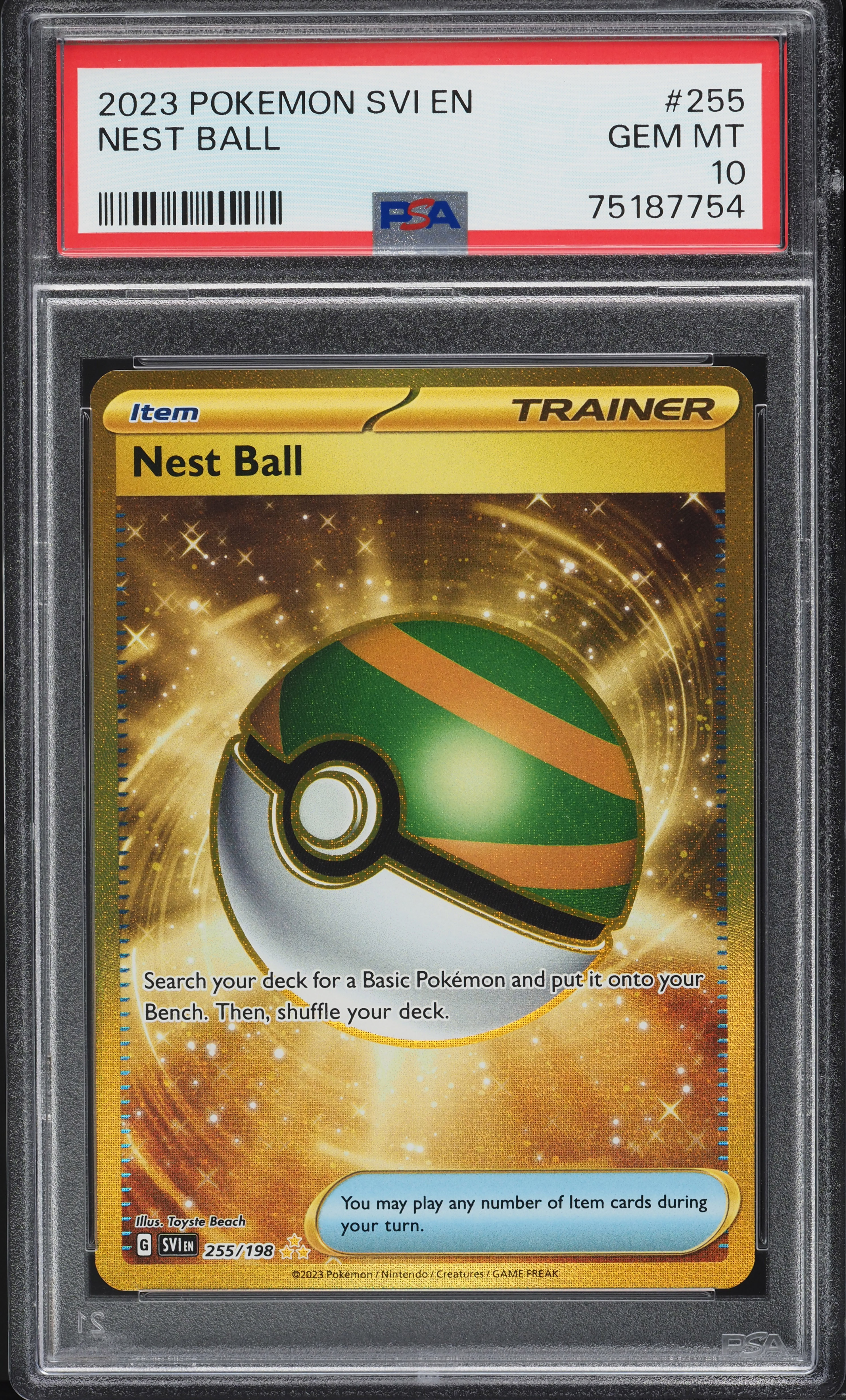 2023 Pokemon Scarlet & Violet Nest Ball #255 PSA 10 GEM MINT