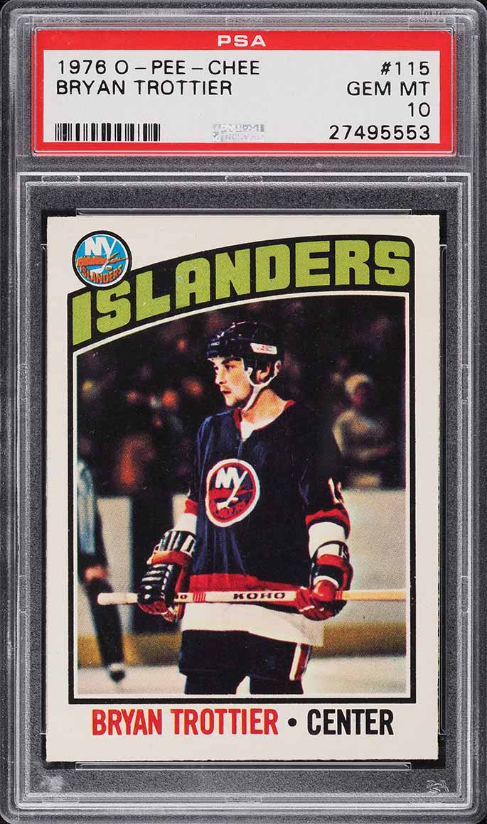 1976 O-Pee-Chee Hockey Bryan Trottier ROOKIE RC #115 PSA 10 GEM MINT