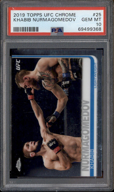 2019 Topps UFC Chrome #25 Khabib Nurmagomedov PSA 10